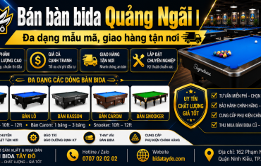 Bán bàn bida Quảng Ngãi | Đa dạng mẫu mã, giao hàng tận nơi