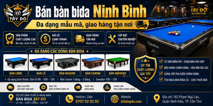 Bán bàn bida Ninh Bình | Đa dạng mẫu mã, giao hàng tận nơi