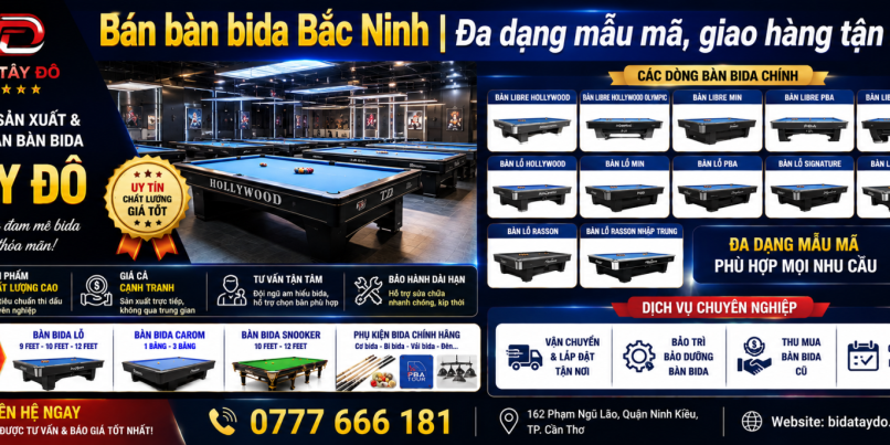 Bán bàn bida Bắc Ninh | Đa dạng mẫu mã, giao hàng tận nơi