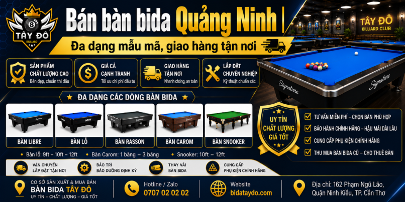 Bán bàn bida Quảng Ninh | Đa dạng mẫu mã, giao hàng tận nơi