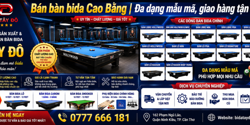 Bán bàn bida Cao Bằng | Đa dạng mẫu mã, giao hàng tận nơi