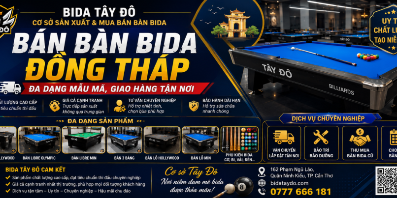 Bán bàn bida Đồng Tháp | Đa dạng mẫu mã, giao hàng tận nơi
