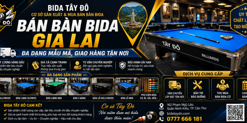 Bán bàn bida Gia Lai | Đa dạng mẫu mã, giao hàng tận nơi