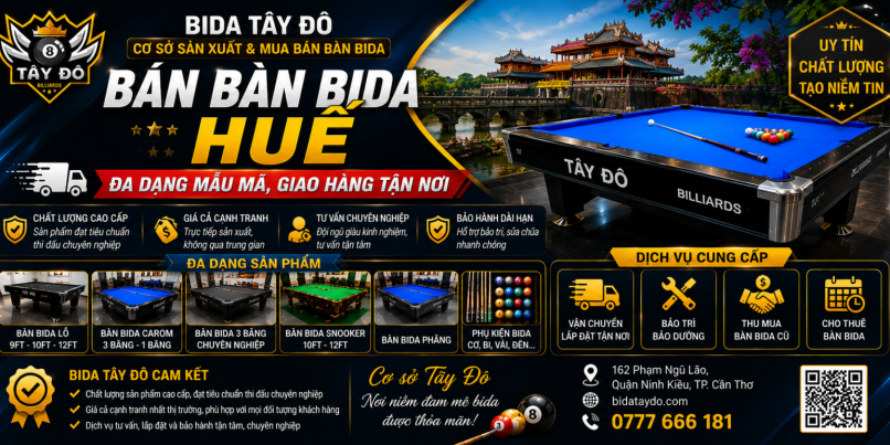 Bán bàn bida Huế | Đa dạng mẫu mã, giao hàng tận nơi