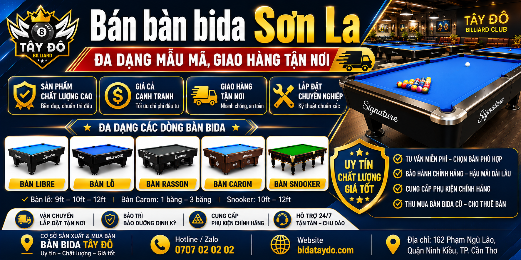 Bán bàn bida Sơn La